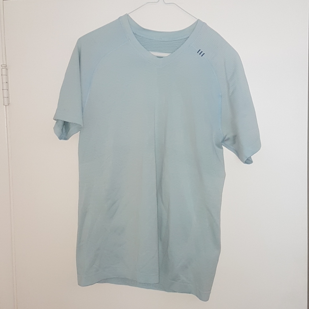 Light blue Lululemon athletic shirt